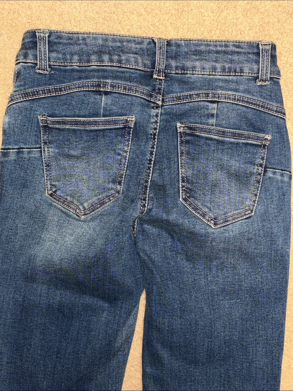 Women's Dark Blue Skinny Jeans - Slim Stretch Fit - Picture 6 of 7